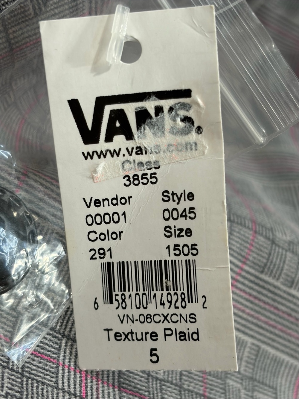 NWT Vans Plaid Shorties sz 5 - Picture 3 of 10